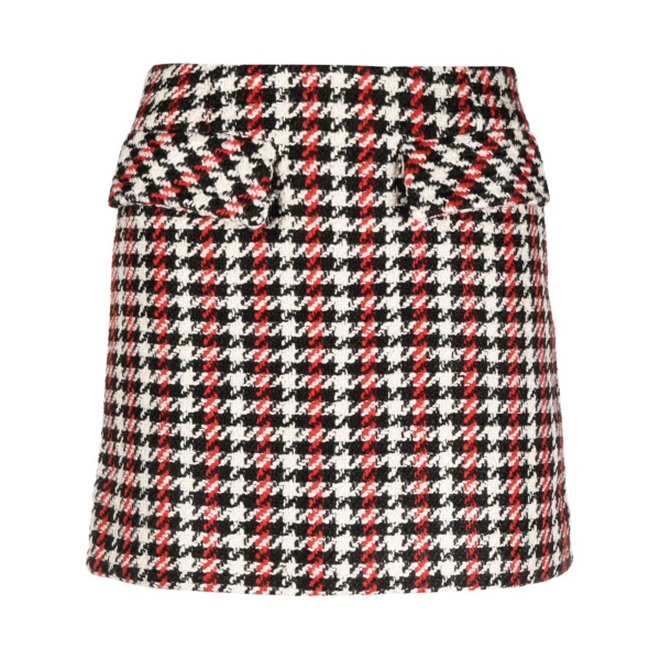 houndstooth A-line mini skirt