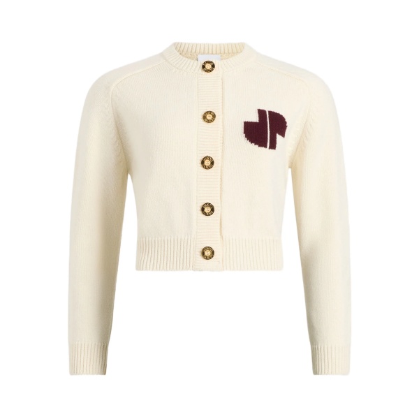 intarsia button cardigan