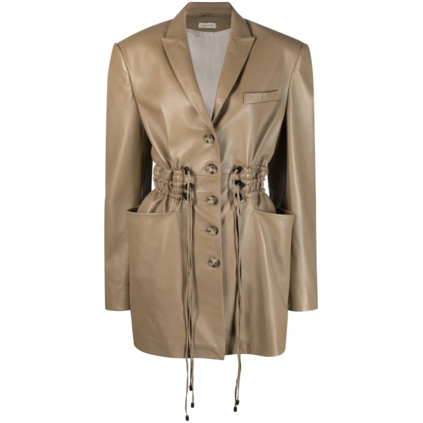 Irbid leather blazer dress