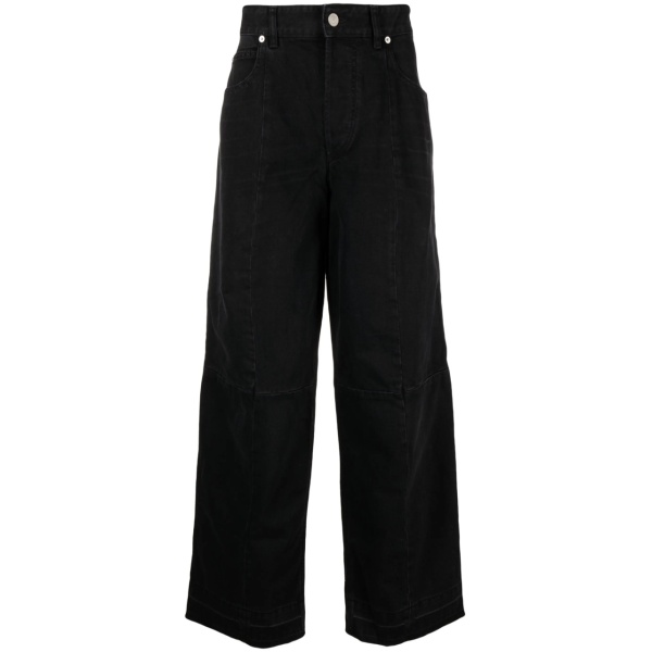 Javi wide-leg cotton blend trousers
