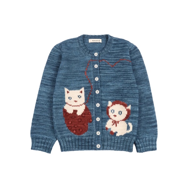 kittens-graphic cardigan