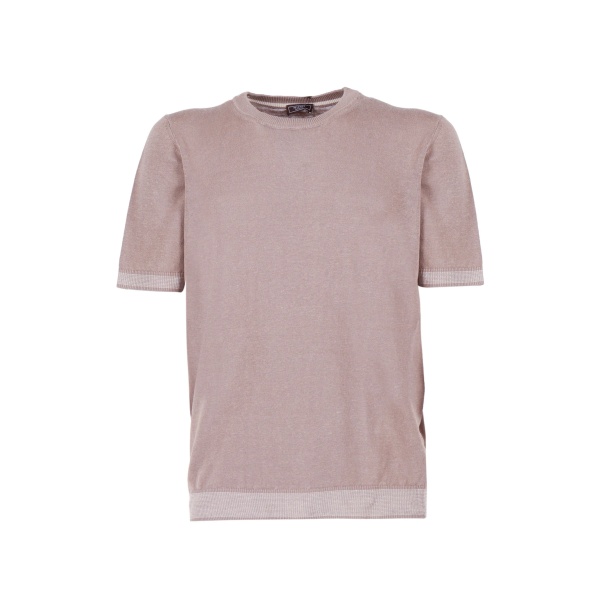 knitted short-sleeve sweater