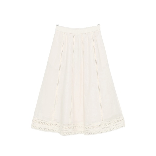 lace-trim midi kirt