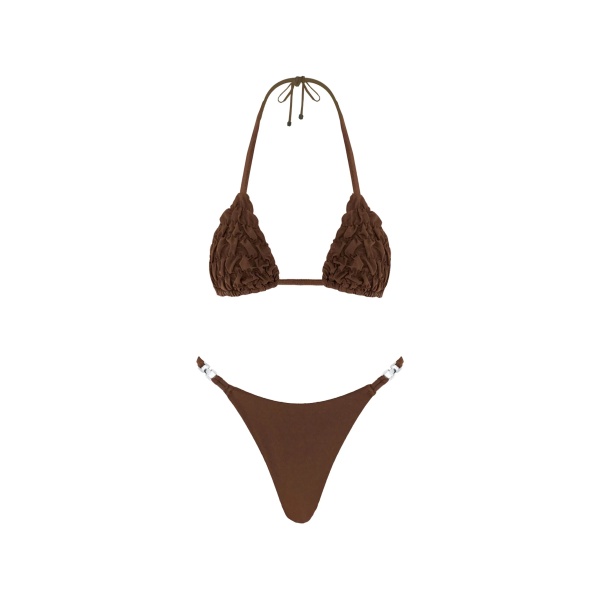 Lia textured tie bikini