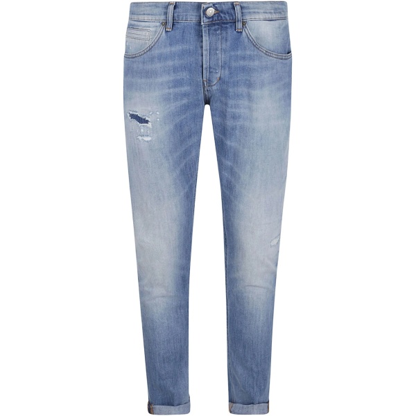 light-wash slim-cut jeans