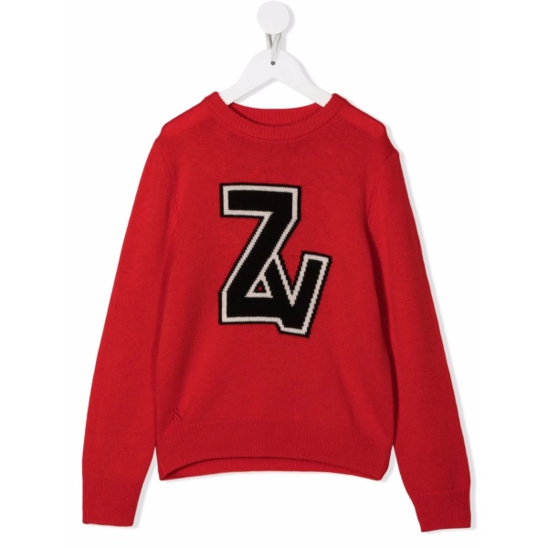logo-appliqué knit jumper