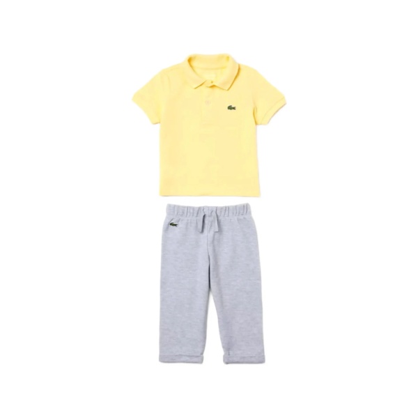logo-appliqué polo shirt and track pants set