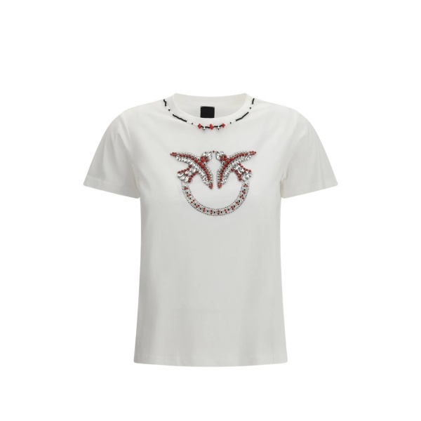 logo beaded T-shirt