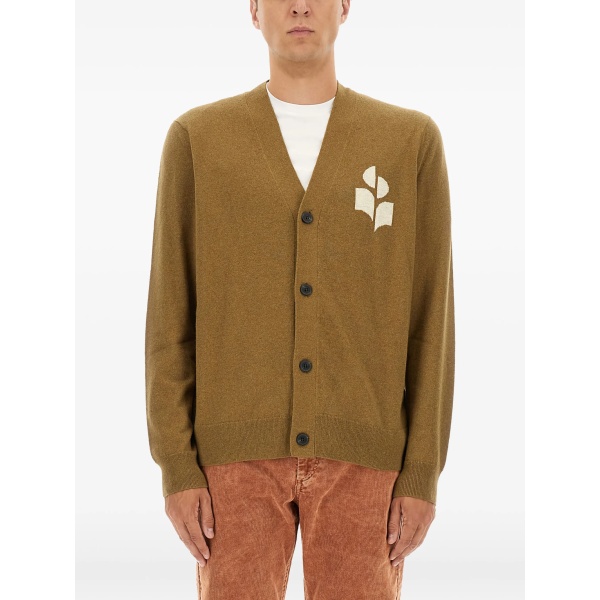 logo button cardigan