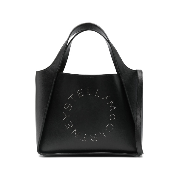 logo-detail leather tote bag