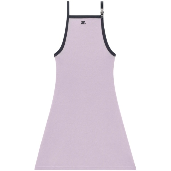 logo-embroidered cotton minidress