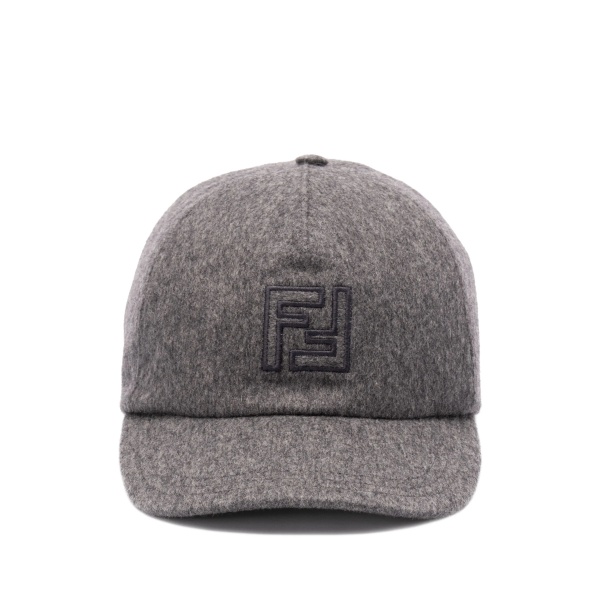 logo-embroidered wool cap