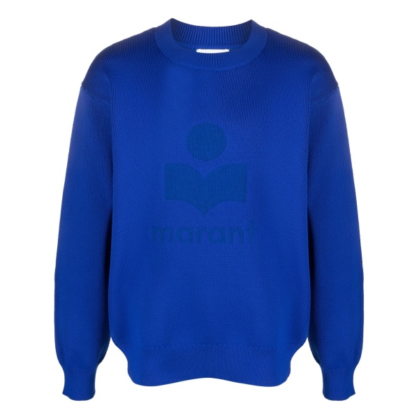 logo-jacquard fine-knit sweatshirt