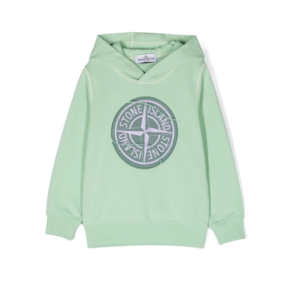 logo-patch cotton hoodie
