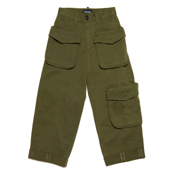 logo-patch cotton trousers
