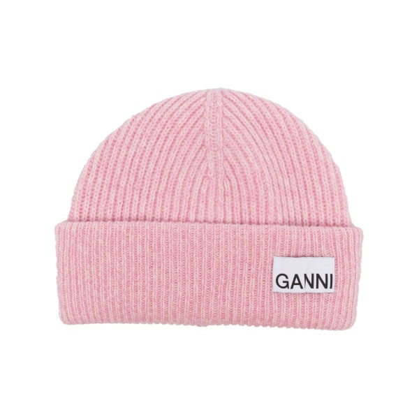logo-patch intarsia-knit beanie