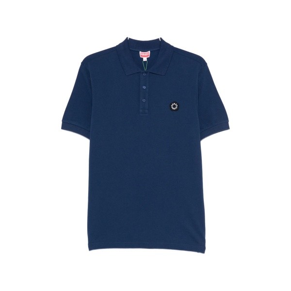 logo-patch polo shirt