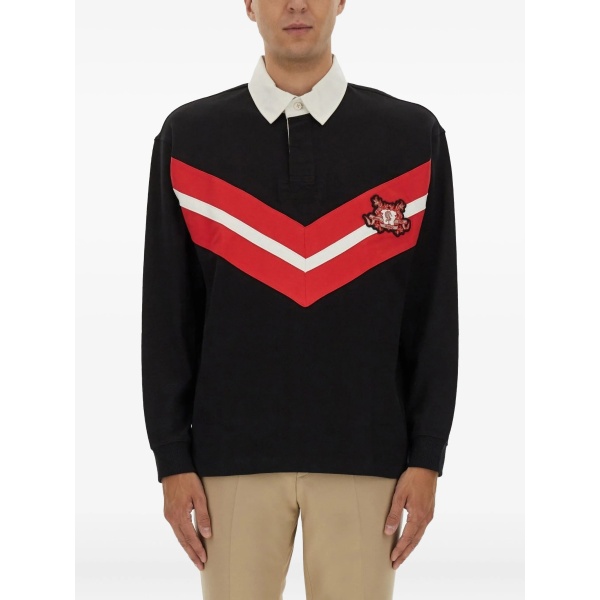 logo-patch polo shirt