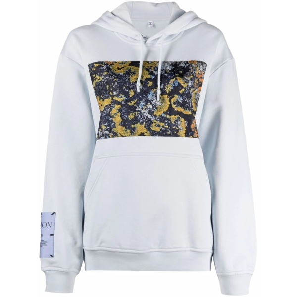 logo-patch sleeve hoodie