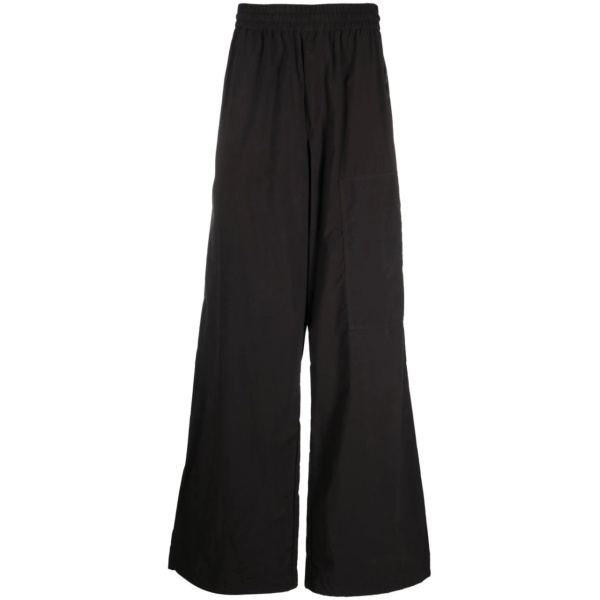 logo patch wide-leg trousers