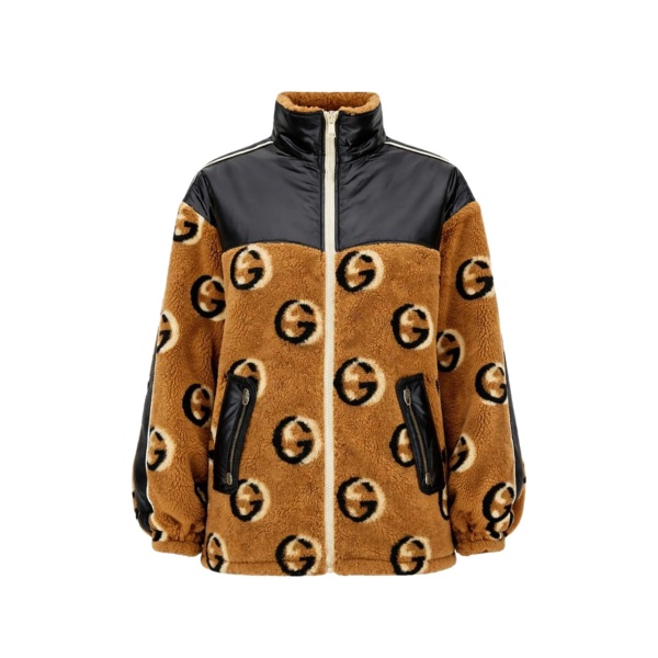 logo-pattern jacket