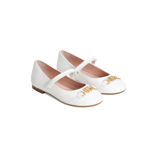 logo-plaque ballet flats