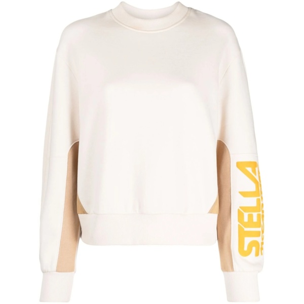 logo-print colour-block sweatshirt