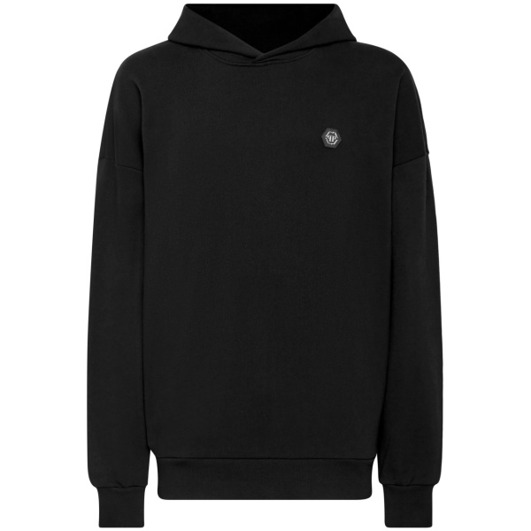 logo-print cotton hoodie
