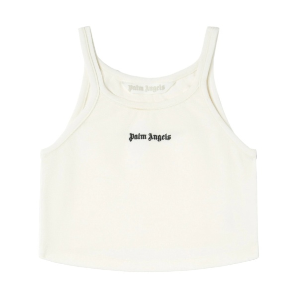 logo-print cotton tank top