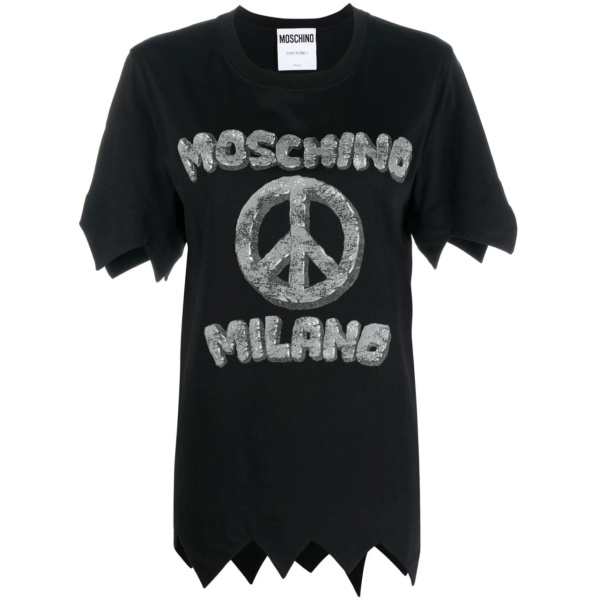 logo-print detail T-shirt