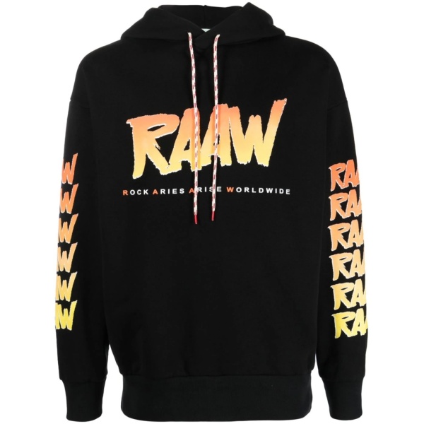 logo print hoodie