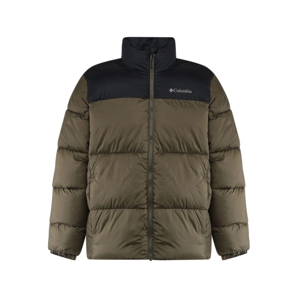 logo print padded jacket