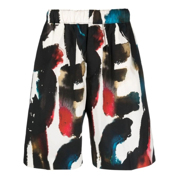 logo-print straight-leg shorts
