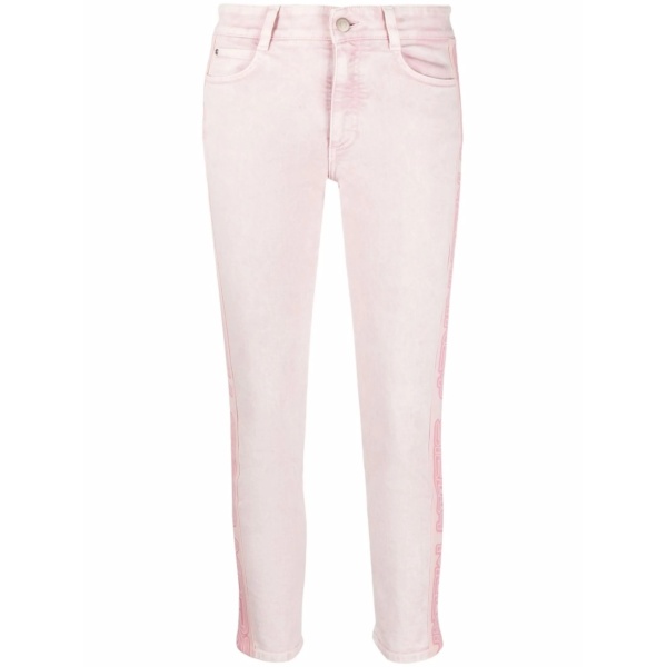 logo tape slim jeans