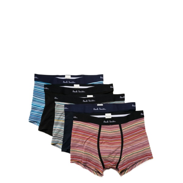 logo-waistband striped boxers (pack of five)