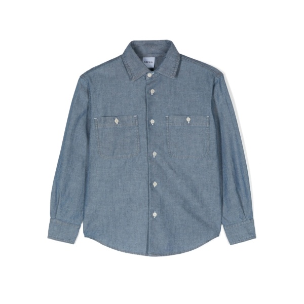 long-sleeve buttoned cotton shirt