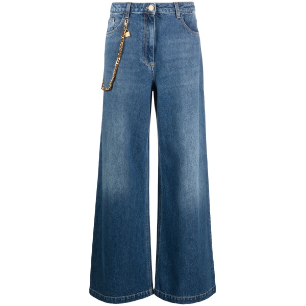 low-rise wide-leg jeans