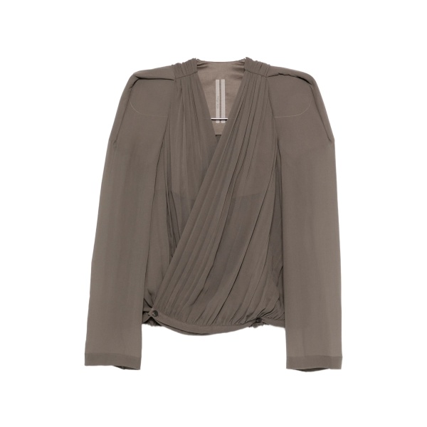 Maria pleated crossover jacket