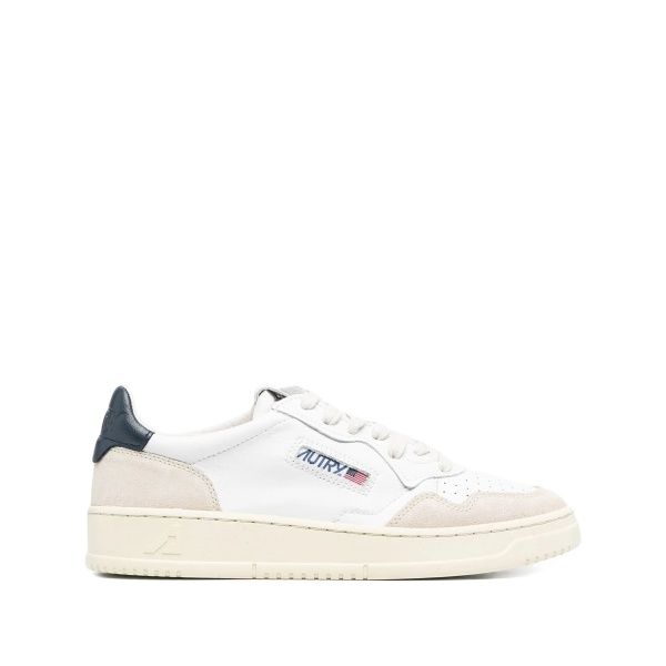 Medalist Low suede logo leather sneakers