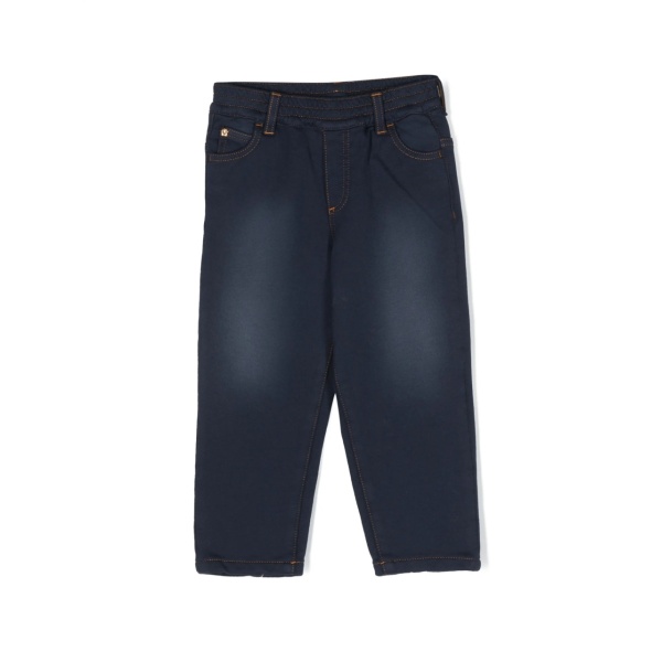 Medusa Head plaque mid-rise straight-leg jeans