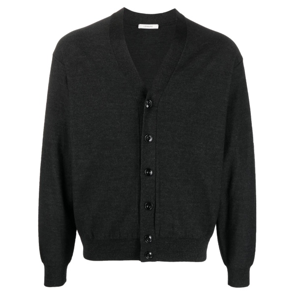 mélange-effect wool blend cardigan
