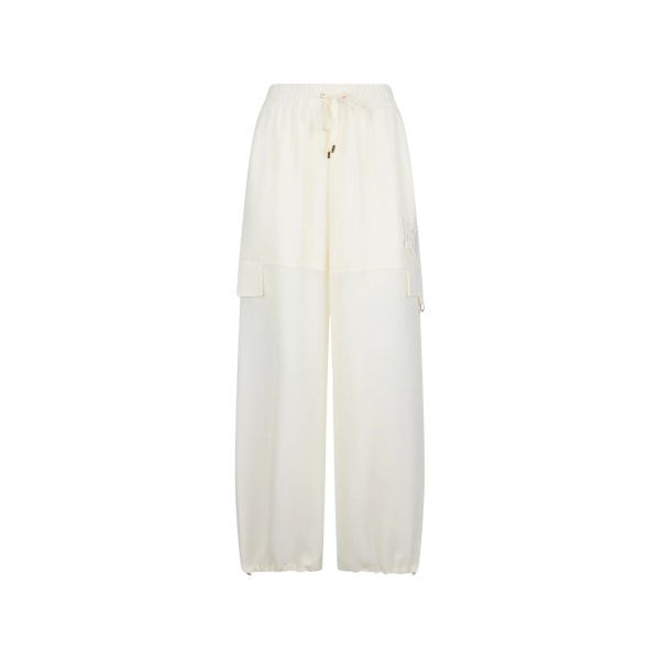mesh-design cargo trousers
