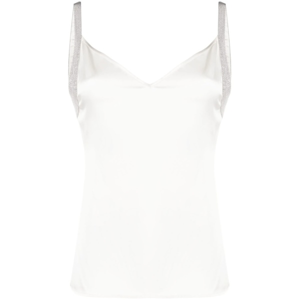 metallic-trim satin camisole
