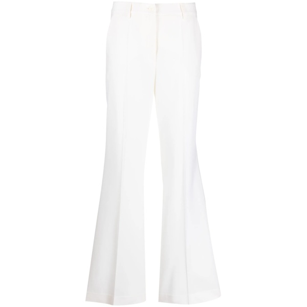 mid-rise virgin-wool flared trousers