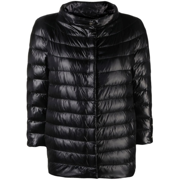 mock-neck quilted puffer jacket