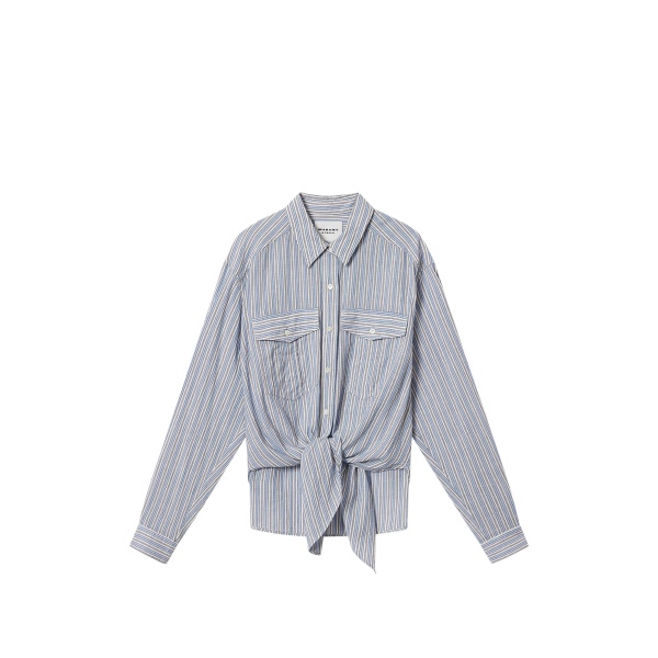 Nath striped flap-pocket shirt