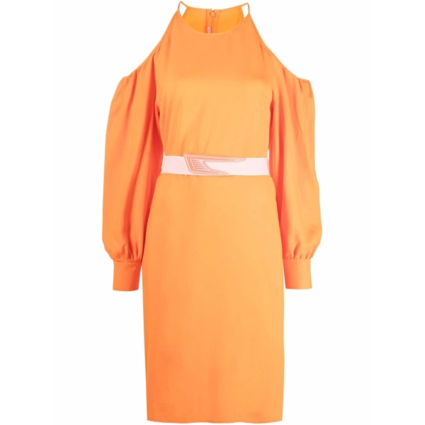 off-shoulder mid-length dress