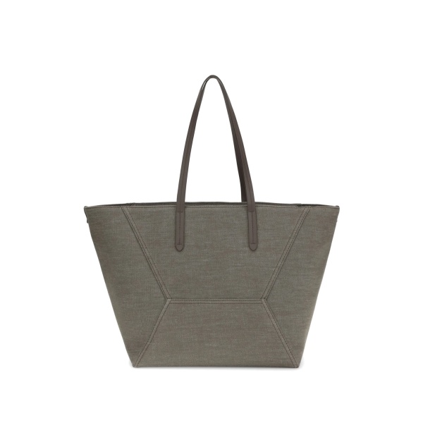 open-top panelled tote bag