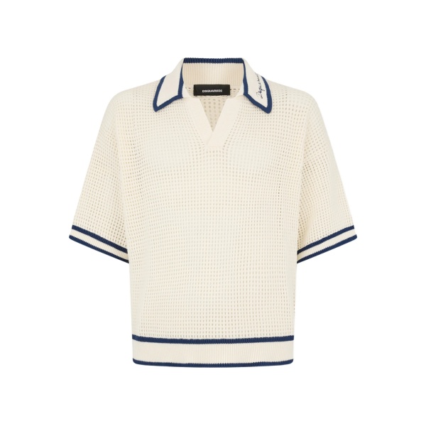 open work knit T-shirt