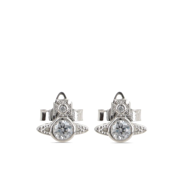 Orb-logo plaque earrings